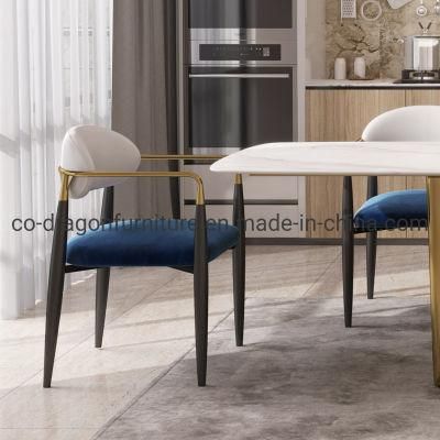 Modern Luxury Dining Chair with Steel Legs for Home Furniture