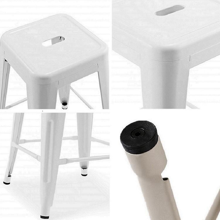 Tolixs Bar Stool 76cm Tolixs Style Steel Bar Stools Black