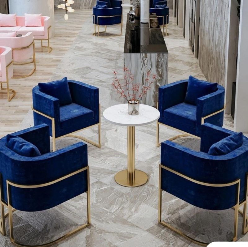 Hotel Furniture Nordic Restaurant Modern Upholstery Fabric Velvet Dining Chairs