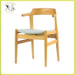 Modern Nordic Design Living Room Chair Wood Dining Chair with Seat Pad