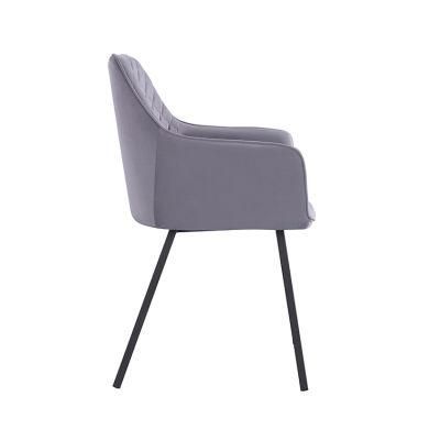 Cashmere Fabric Ergonomic Upholstered Dining Room Chair