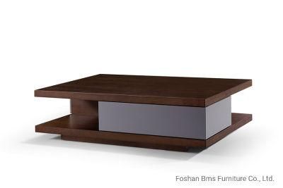 Contemporary Contrasting Colors Wood Coffee Table with Storage