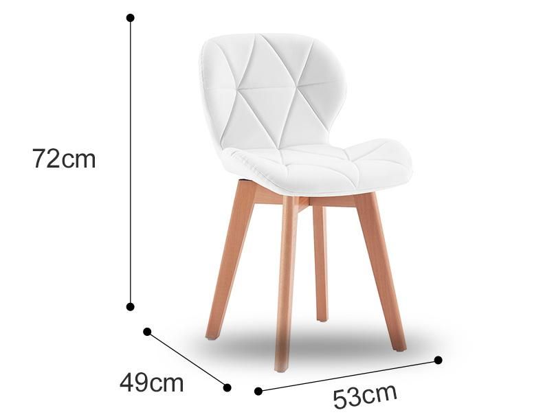 Factory Manufacturing Cheap Popular Dining Plastic Office Chair with Cushion Low Back