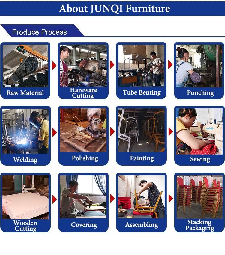 Gold Stacking Steel Furniture for Banquet Hall