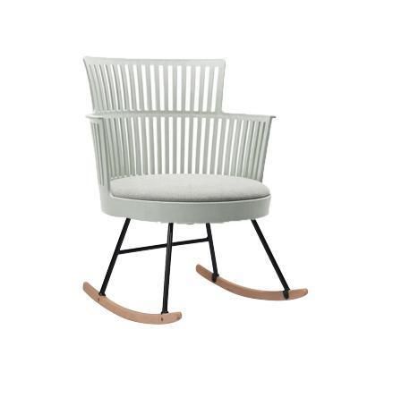 Leisure Living Room Lying Inclined Plastic Rocking Design Rocking for Living Room Chair Metal Arm Big Sofa Chair