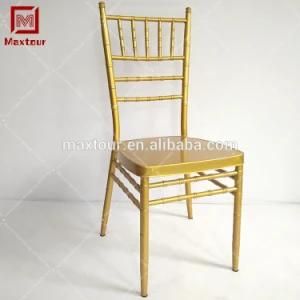 Golden Stacking Banquet Wedding Metal Chiavari Chairs