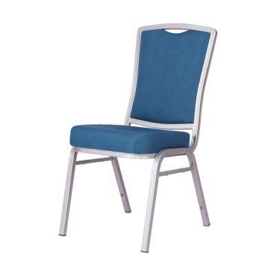 Banquet Furniture Blue Linen Fabric Stacking Wholesale The Used Banquet Hall Chairs Trade for Sale