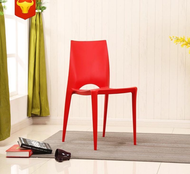 Sgabello Acrilico Rosso Branded Furniture Coffee Shop Stool Stacking Cafeteria Chairs