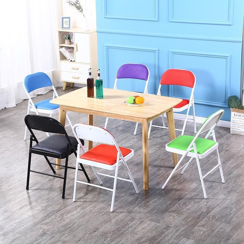 Wholesale Padded Cheap Used Metal Tube Steel Folding Chair