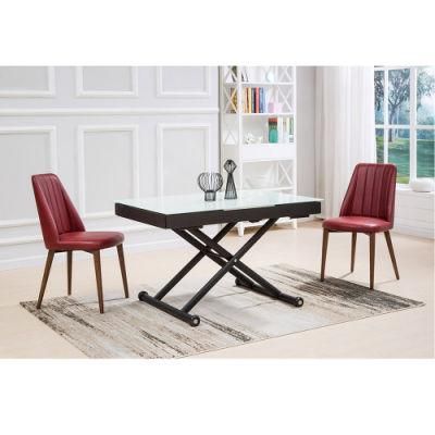 Modern Customized Extension Folded Glass Cafe Table Dining Table