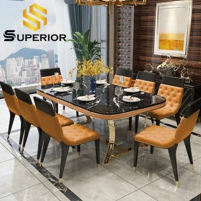 European Style Dining Room Table Stainless Steel Dining Table Furniture