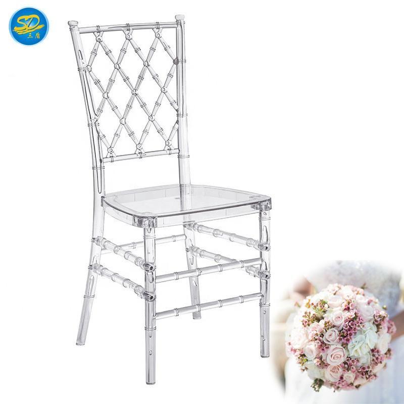 Rts Dining Furniture Transparent Clear Acrylic PC Resin Napoleon Chiavari Pheonix Wedding Chair