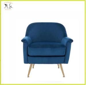 Luxury Furniture Italy Style Velvet Fabric Upholstery Armchair Single Sofa Chair