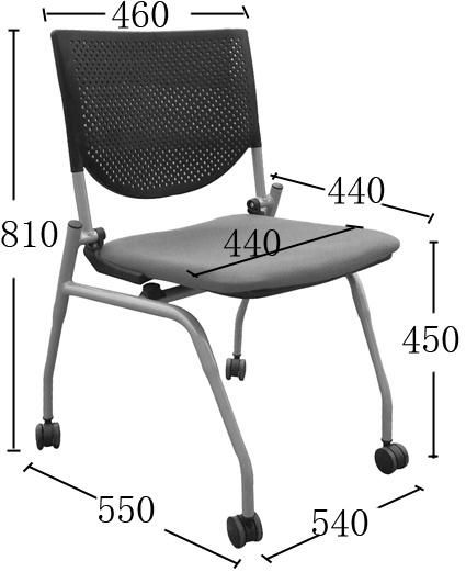 Modern Furniture Metal Leg Plastic Folding Meeting Training Chair