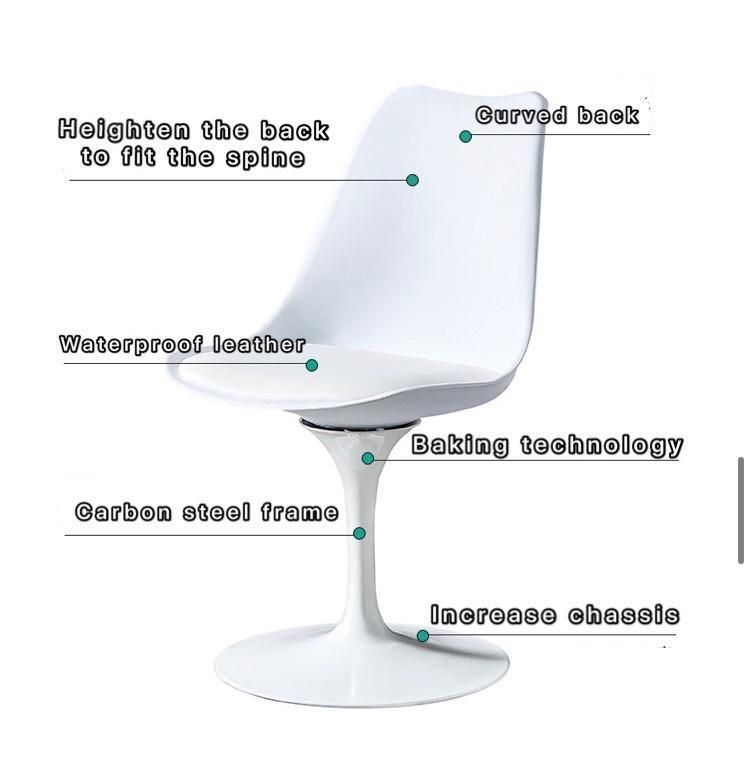 Fashion Design Office Restaurant Dining Chair with Metal Leg