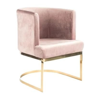 Modern Velvet Fabric Lounge Home Living Sitting Room Furniture Leisure Chair Dining Chaise Chair Dining Chair