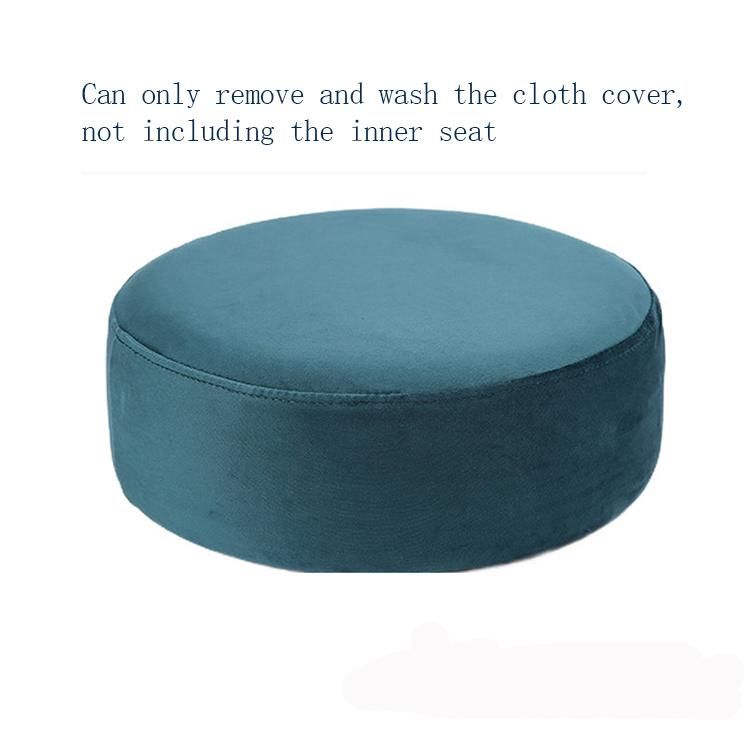 Wholesale Nordic Household Pouf Stool Ottoman High Quality Cloth Creative Circular Low Stool Customization Bar Stool Chair