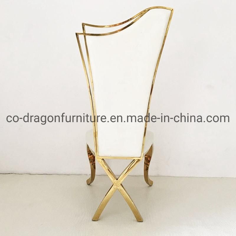 Hot Sale Luxury Gold Stainless Steel Leather Dining Chair Furniture