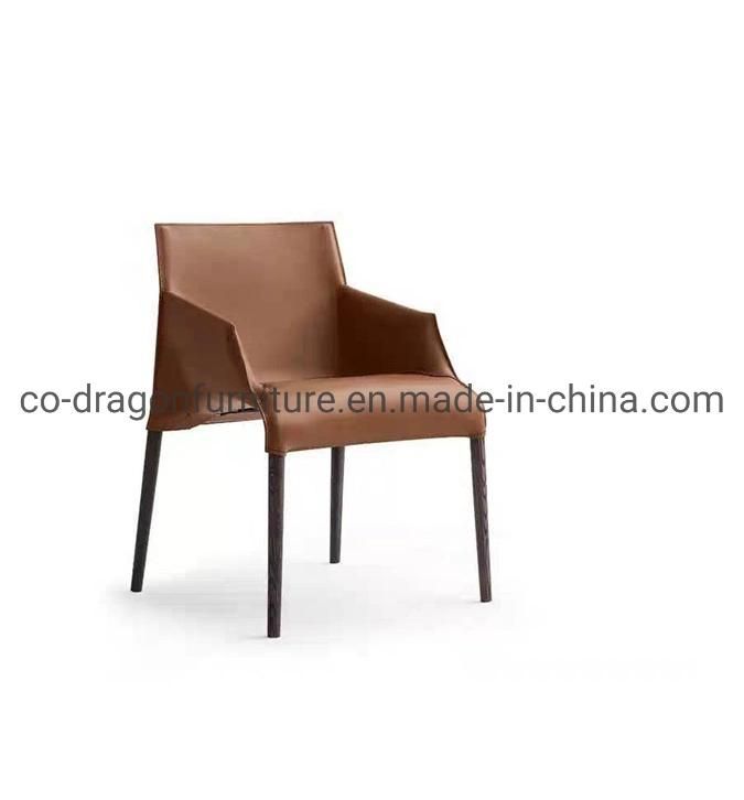 2021 Home Furniture Leisure Modern Leather Dining Chair with Arm