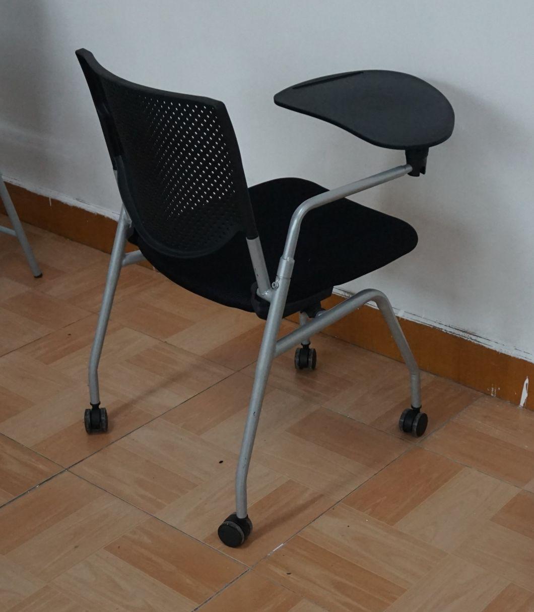 Office Furniture Folding Plastic Meeting Training Chair with Tablet