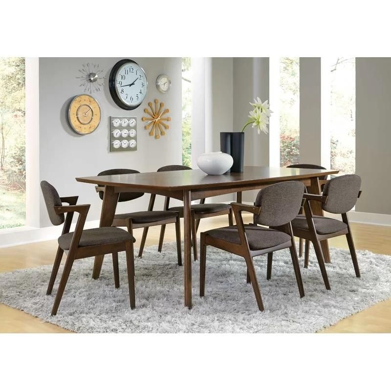 Chinese Factory Price Wholesale Custom Furniture Manufacturer Nordic Modern Dining Room Wooden Chair Walnut Color Solid Wood Dining Chair Wedding Leisur Chair
