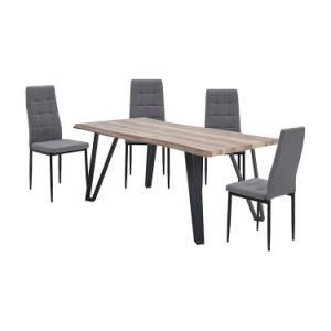 Fashion Simple MDF Antique Design Dining Table and Chair Set