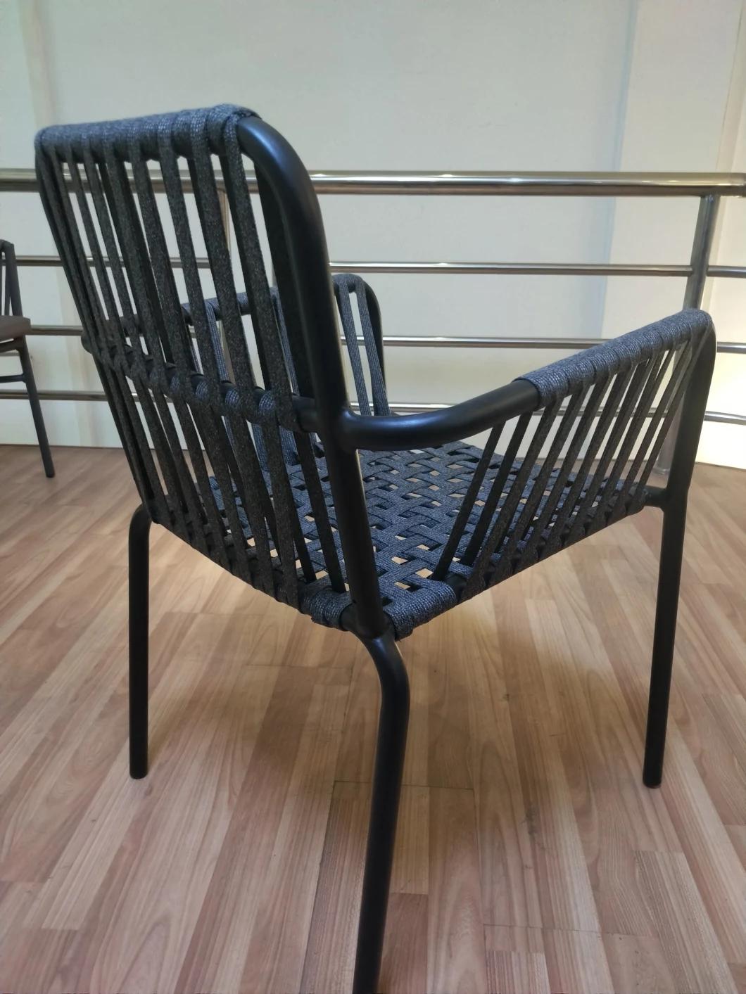 Stylish North Europe Rattan Outdoor Furniture Used Restaurant Dining Furniture Outdoor Arm Chair