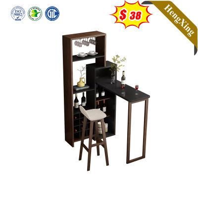 Luxury Stylish Storage Black Home Furniture Folding Living Room Partition Bar Cabinet