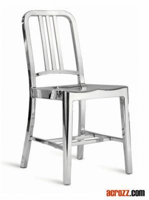 China Chrome Steel Metal Navy Dining Chair