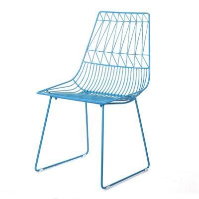 Nordic Style Metal Wire Garden Chair Club Wedding Event Dressing Room Golden Iron Wire Restaurant Chair