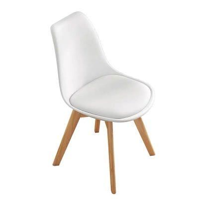 Stable Tulip Plastic Dining Chair with Wood Legs
