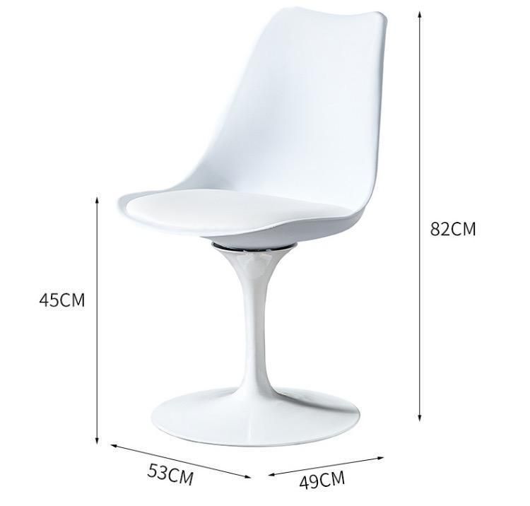 PP Plastic Seat Metal Base Tulip Restaurant Hotel Dining Chair