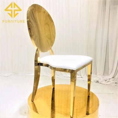 New Design Hotel Furniture Gold Event Dining Stainless Steel Chair