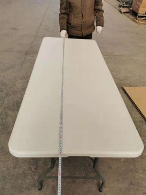 180X75X74cm EU Standard 6FT HDPE Plastic Blow Molded Factory Price Rectangle Table