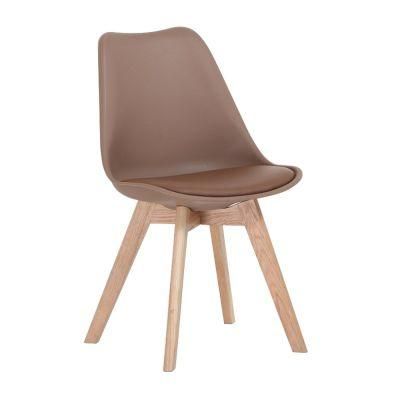 Tulip Design Indoor Durable Leisure Fiberglass Dining Chairs