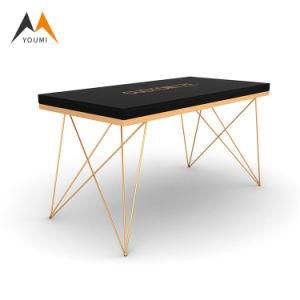 Factory Direct Sale Removable Black Dining Table Designs Wooden