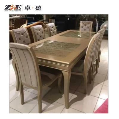 Champagne Gold Color Luxury Dining Room Set