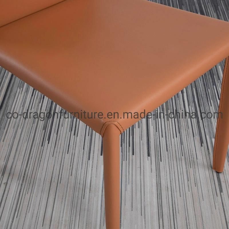 Hot Sale Steel Frame Leather Dining Chair for Dining Furniture