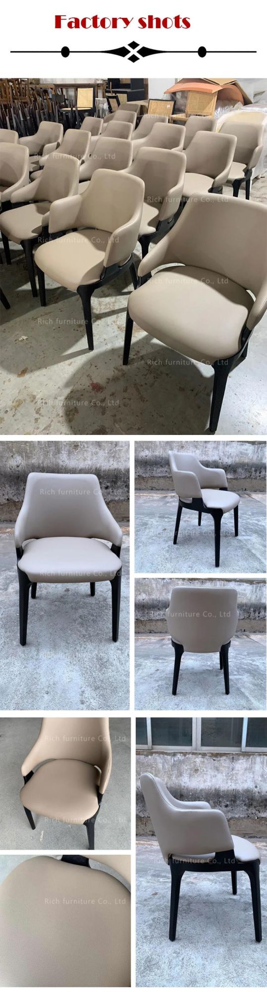 Commercial Restaurants and Cafe Chairs Hotel Used Modern Dinner Chairs for Dining Faux Leather Dining Chairs