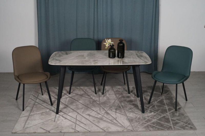 Dining Room Furniture Sintered Stone Dining Table with Stainless Steel