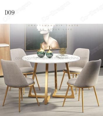 Modern Style Marble Top Round Dining Table for Home Furniture