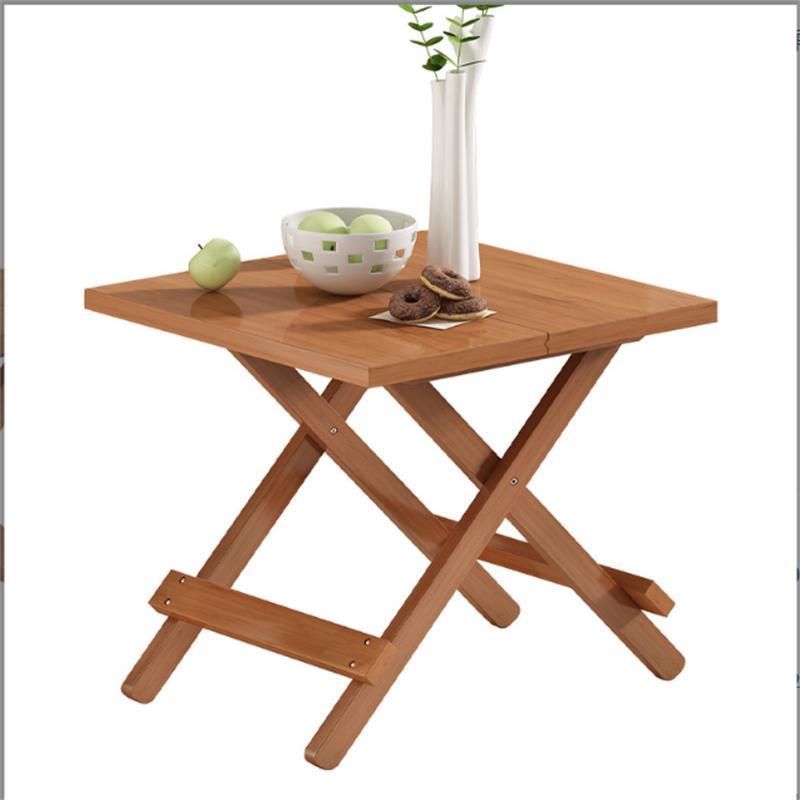 Bamboo Round Outdoor Picnic Table Portable Folding Picnic Table