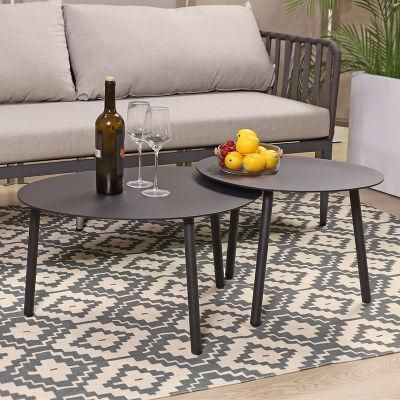 Villa Side Table Indoor Use Metal Waterproof Modern Garden Patio Living Room Sofa Coffee Side Table