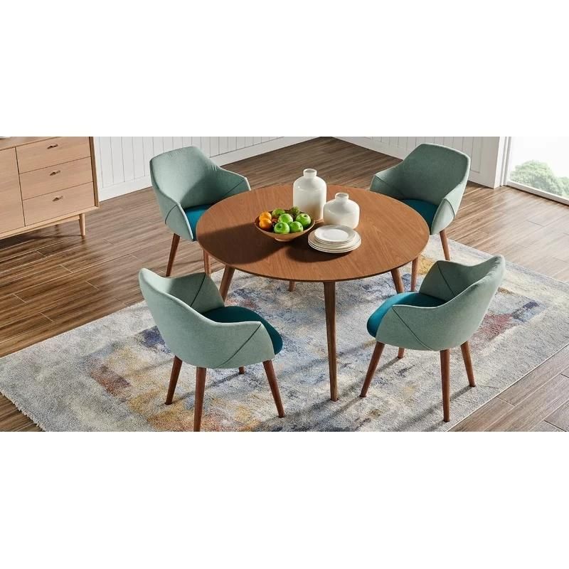 Wholesale Home Furniture Living Room Furniture Wooden Table Dining Table Dining Chair Popular Design Restaurant Table in Nature Solid Wood Color Customized