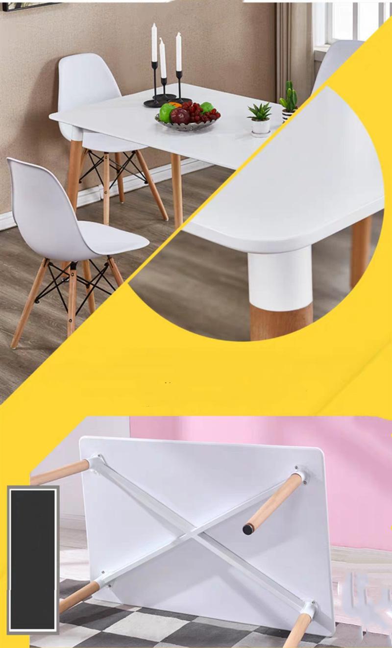 Wholesale Market Simple Modern Design Wooden Home Dining Living Room Furniture Set Plastic Swing Chair Dining Table