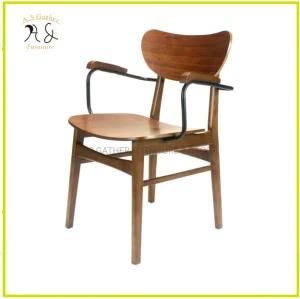 Industrial Coffee Shop Wooden Armchair Modern