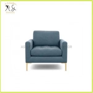 Modern Nordic Style Living Room Bedroom Metal Legs Fabric Lounge Chair Leisure Sofa Chair