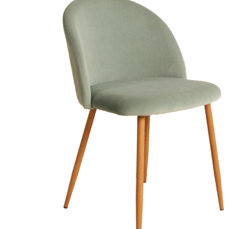 Modern Design Wholesale Classic Button Chair Parsons Chair Velvet Fabric Tufted Back Wooden Upholstery Dining Chair