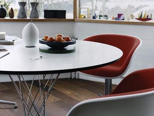 Modern Simple Metal Steel Round Dining Table