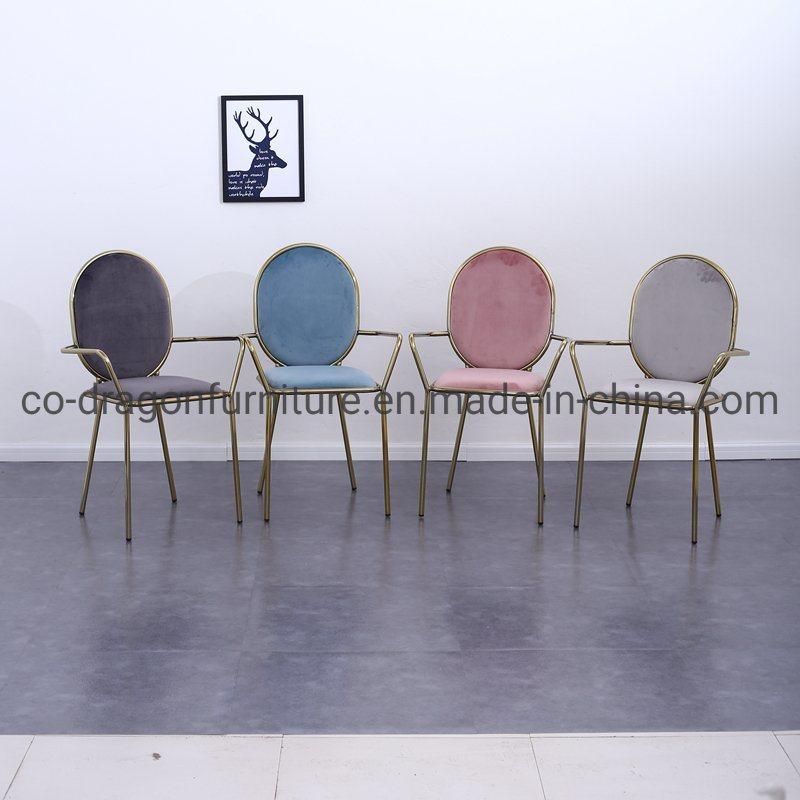 Modern Wholesale Steel Dining Chair with Arm for Home Furniture